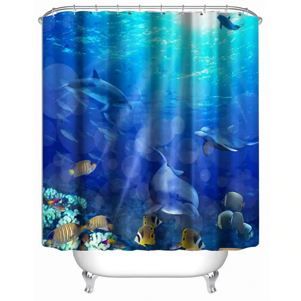 1.8 M Modern Waterproof shower 3D Colorful Shower Curtain Bathroom Curtain fish curtains Bath Decor Shower Curtains 11