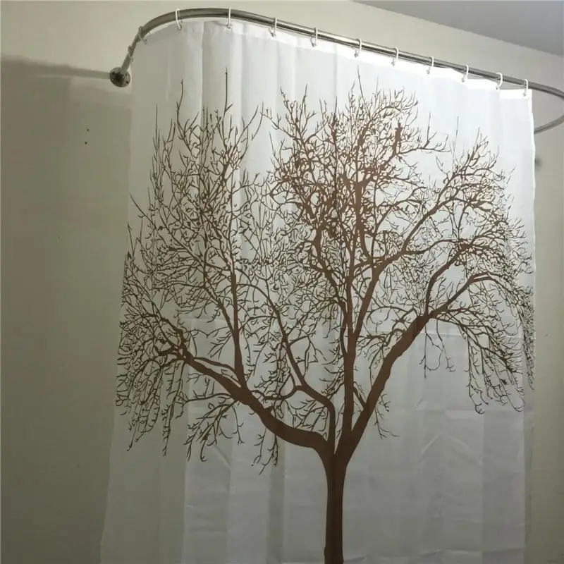 Creative Home Decor Polyester Brown Tree Waterproof Shower Curtain Bathroom Curtain 180 * 180CM 2