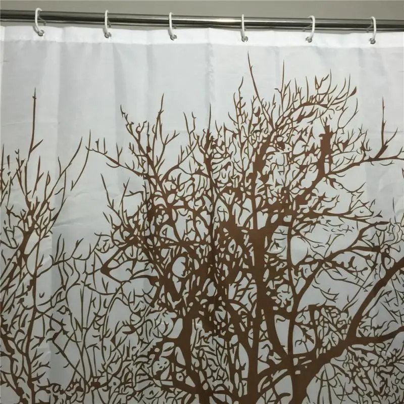Creative Home Decor Polyester Brown Tree Waterproof Shower Curtain Bathroom Curtain 180 * 180CM 6