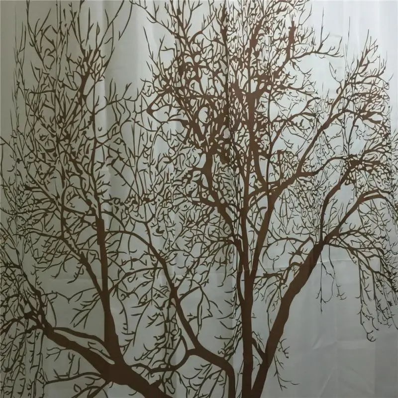 Creative Home Decor Polyester Brown Tree Waterproof Shower Curtain Bathroom Curtain 180 * 180CM 9