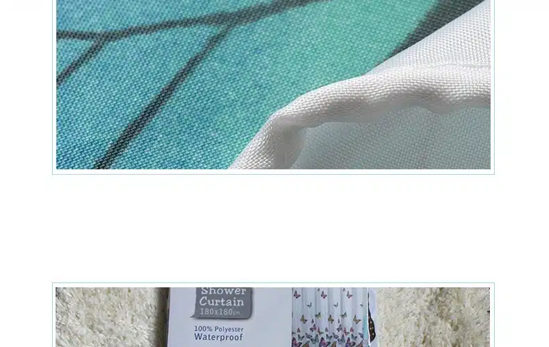 Butterfly Print Shower Curtain Waterproof Mildew Proof Polyester Fabric Bathroom Curtains 180cm*180cm 2019 Newest Simple Design 11