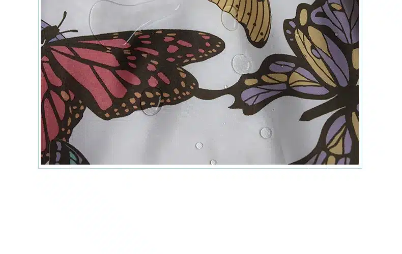 Butterfly Print Shower Curtain Waterproof Mildew Proof Polyester Fabric Bathroom Curtains 180cm*180cm 2019 Newest Simple Design 13