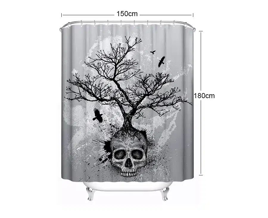 Skulls Shower Curtain Pattern Customized Shower Curtain Waterproof Bathroom Fabric 150x180cm Shower Curtain For Bathroom 14