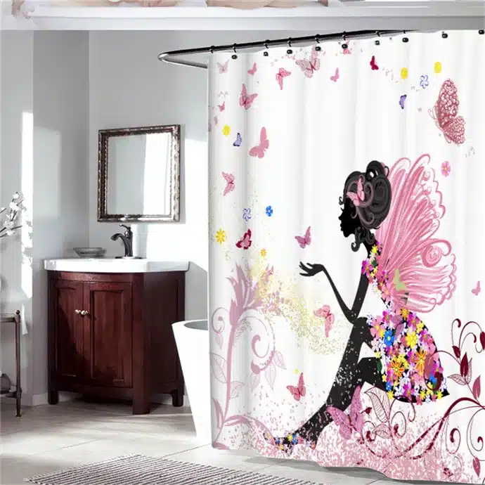 2017 Custom Shower Curtain Girls 3D Effect Print Stylish Waterproof Polyester Fabric Bathroom Deco 71" x 71" With Hooks 11