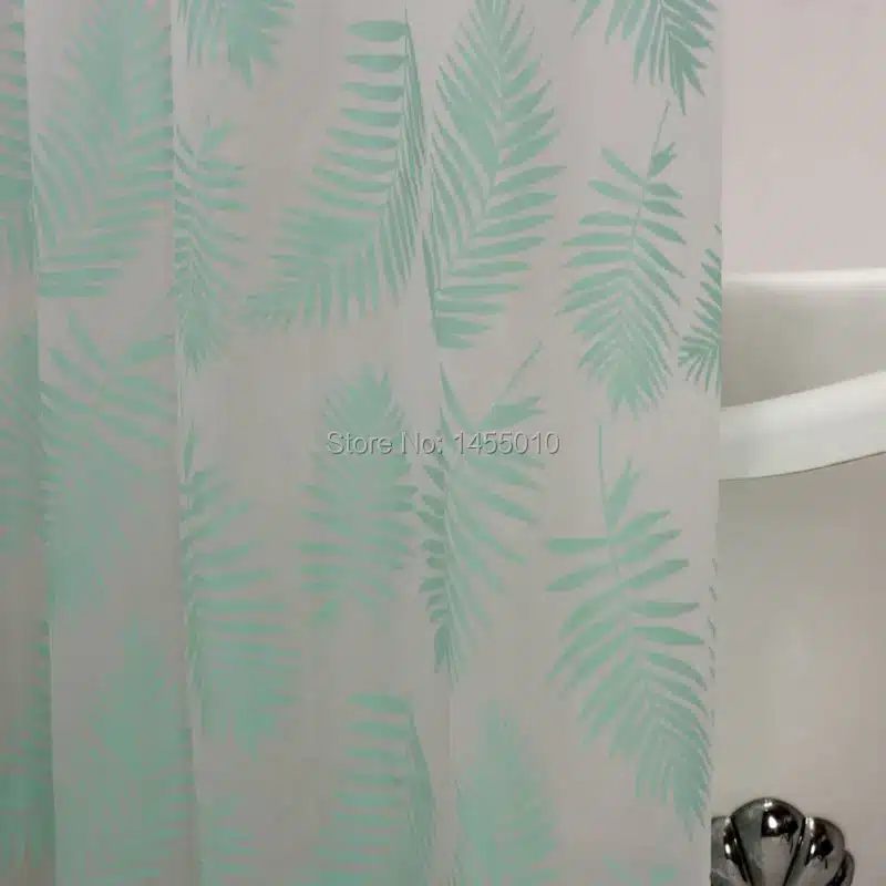 Happy Tree PEVA ECO Red Flamingo Green Leaves Shower Curtain Thicken Plastic Frosted Bathroom Curtain Waterproof Bath Curtain. 30