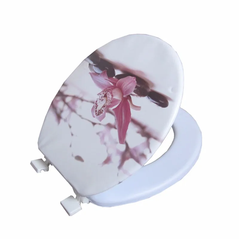 toilet seat cover set sponge fashion 17" toilet seat toilet lid pattern soft toilet seat warm 2016 high quality 10
