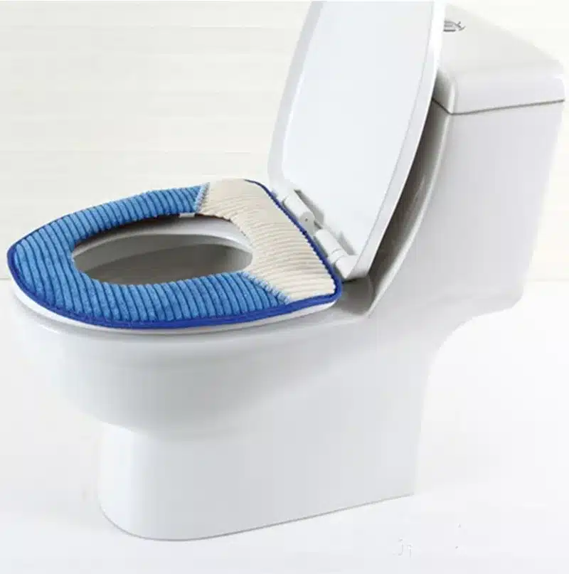 Bathroom Supplies High-Quality Velvet Toilet Seats PU Leather Waterproof Padded Seat Cushion Paste Buckle Toilet Sets 9