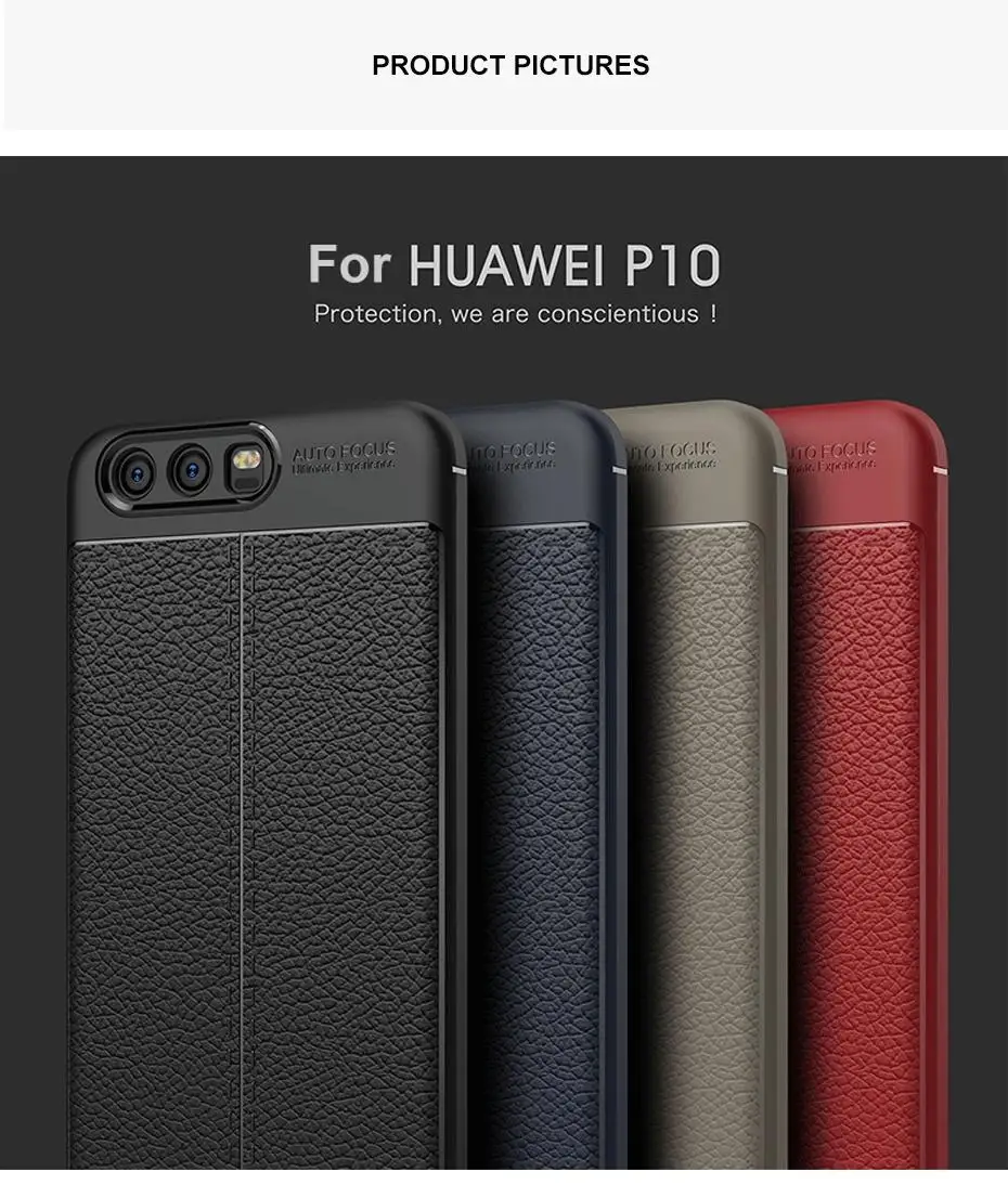 Mokoemi Fashion Lichee Pattern Shock Proof Soft 5.1"For Huawei P10 Case For Huawei P10 Plus Cell Phone Case Cover 3