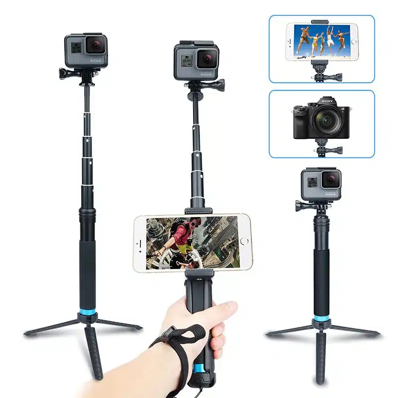 Tripod Pole Selfie Stick for GoPro Extendable Monopod Handheld Pole for Go Pro Hero 7/6/5/4 SJCAM EKEN H9 SONY Xiaomi Yi iPhone 1