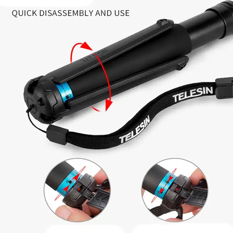 Tripod Pole Selfie Stick for GoPro Extendable Monopod Handheld Pole for Go Pro Hero 7/6/5/4 SJCAM EKEN H9 SONY Xiaomi Yi iPhone 7