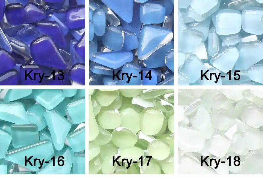 DIY Colorful Mosaic 120 pieces Natural Crystal Glass Marble Stone Mosaic Gravel for Vase Bonsai Flowerpot Aquarium Garden Decor 11