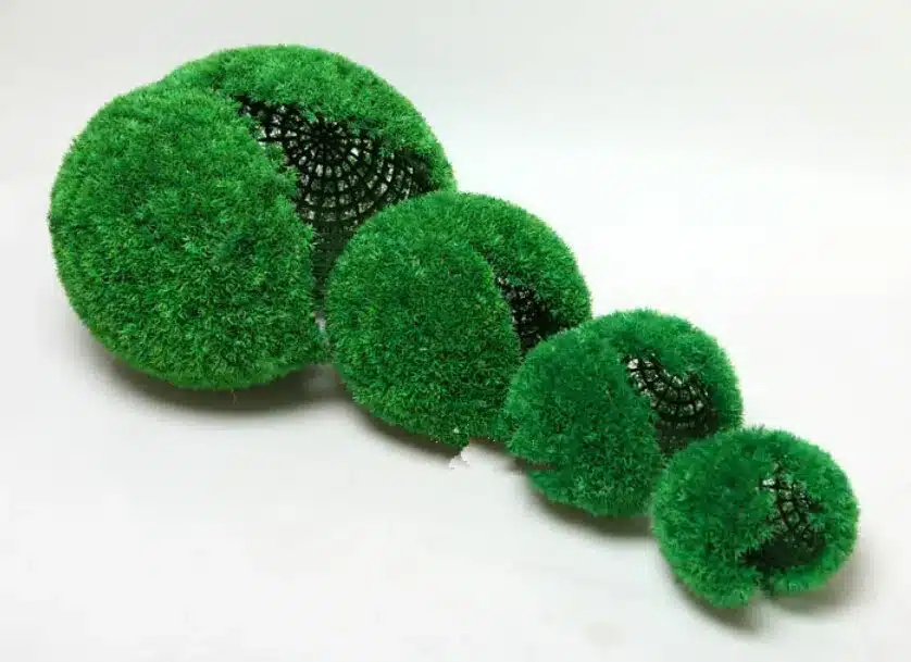 Factory Cheap Price! Mixed Sizes Plastic Flowers Leaf Effect Topiary Balls Artificial Grass Balls Outdoor Hanging Garden Decor 9