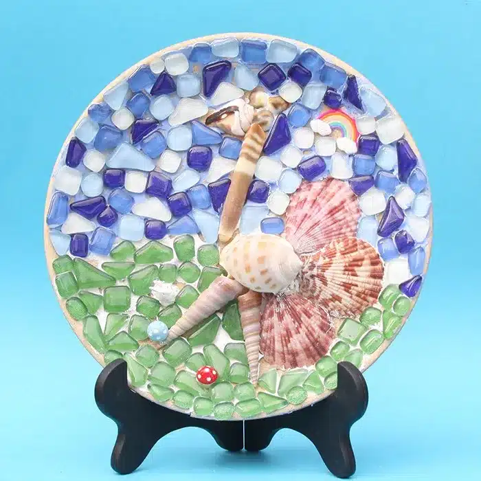 200g Glitter Glass Mosaic Beads Flat Marbles Irregular Glass Mosaic Tiles for Flower Pot Vase Lantern Aquarium Garden Decoration 11