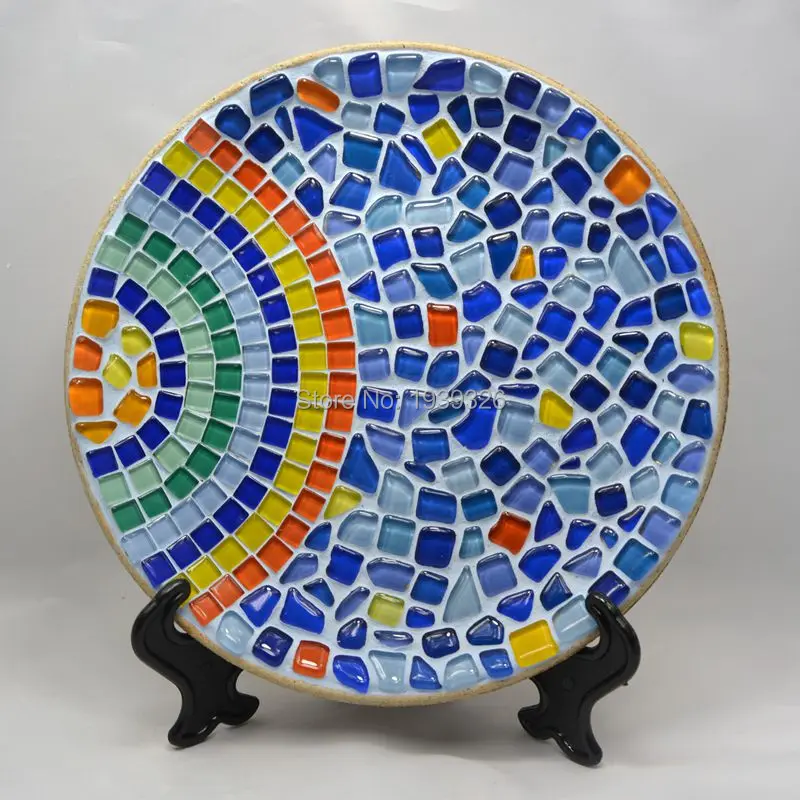 200g Glitter Glass Mosaic Beads Flat Marbles Irregular Glass Mosaic Tiles for Flower Pot Vase Lantern Aquarium Garden Decoration 13