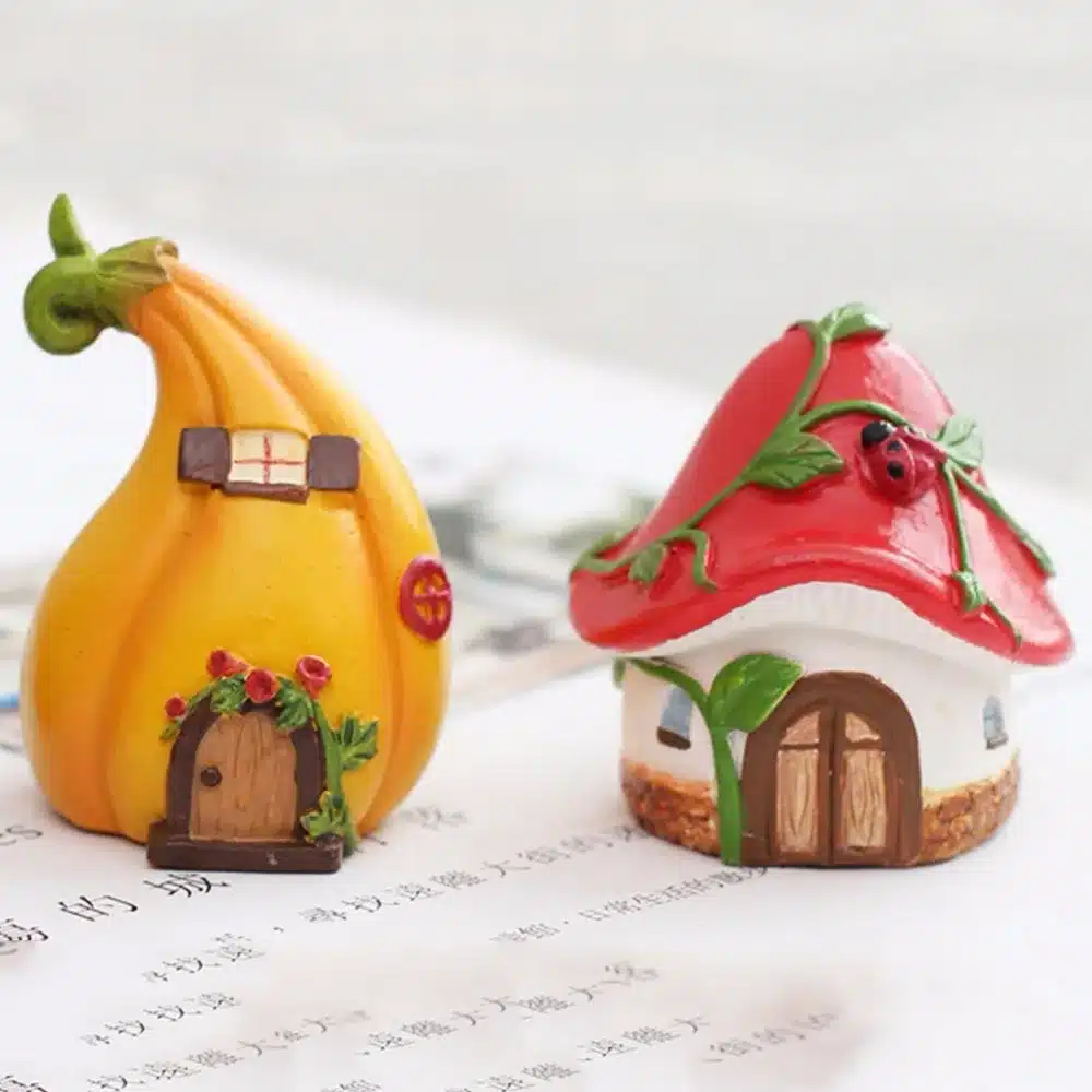 Garden Micro Landscape Mini Resin House Miniature House Fairy Home Garden Decoration Crafts Artesanato Miniature Fairy Garden 5