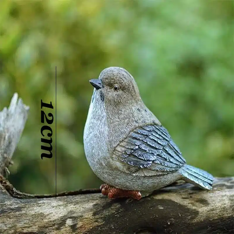 6ps/lot Garden Birds Playful Magpie Statue Outdoor Artificial Bird Resin Bird Garden Decor Home Decor Art 3
