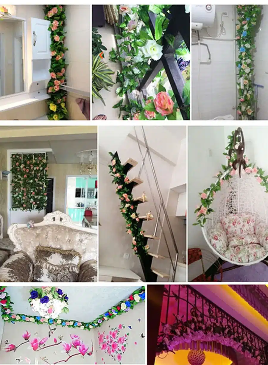 6 Colors Artificial Ivy Plants 235cm Hanging Garland Artificial flowers Home Garden Decor DIY Wall Sticker Wedding Decorations 3