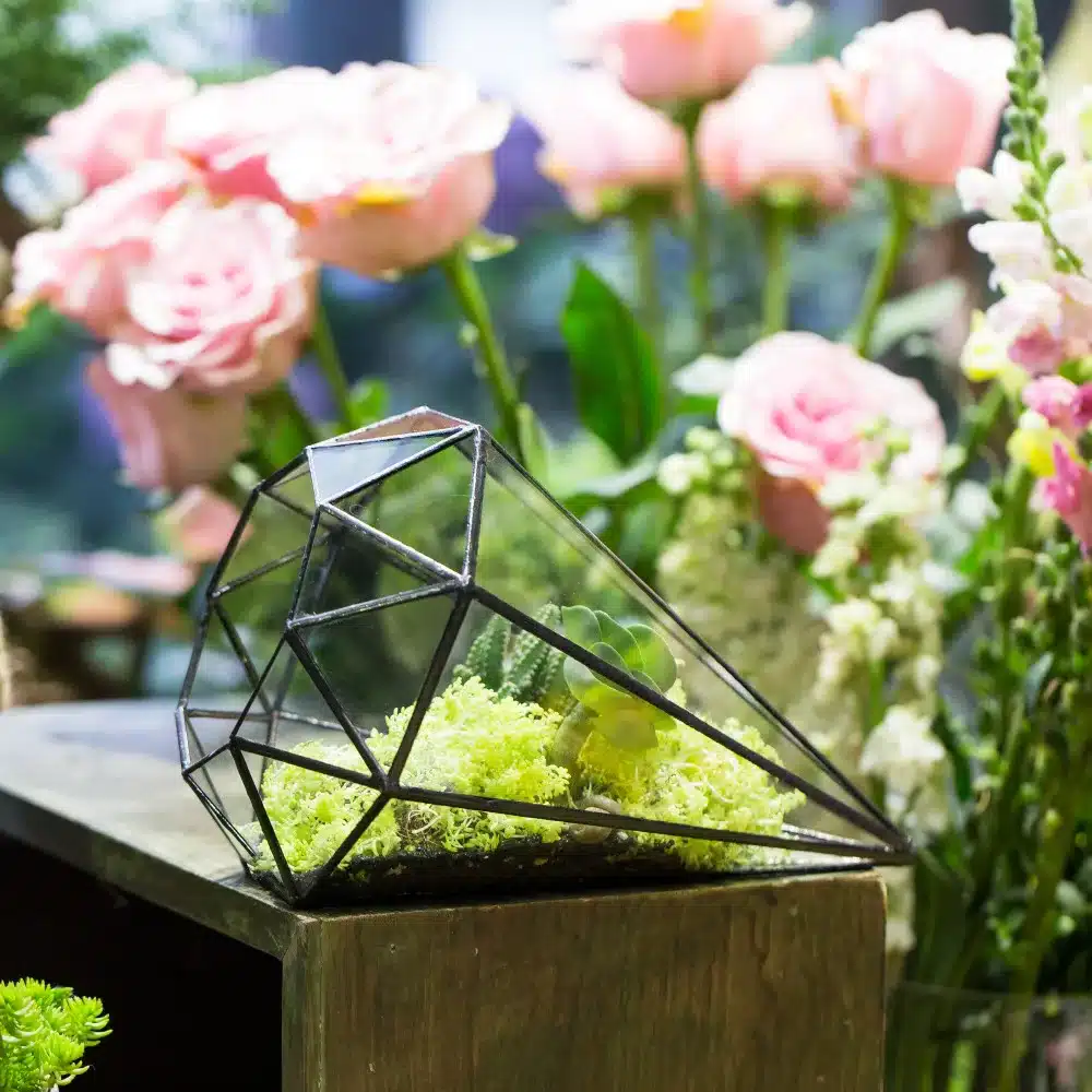 Handmade Glass Terrarium Geometric Succulents Planter Indoor Plant Flowerpot Octahedral Tabletop Bonsai Pot Garden Decoration 11