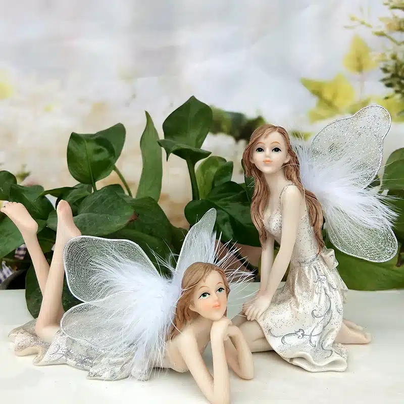Garden fairy Resin crafts angel ornaments home garden decorations decrative crafts Car Decor Europe Style White Angels 9