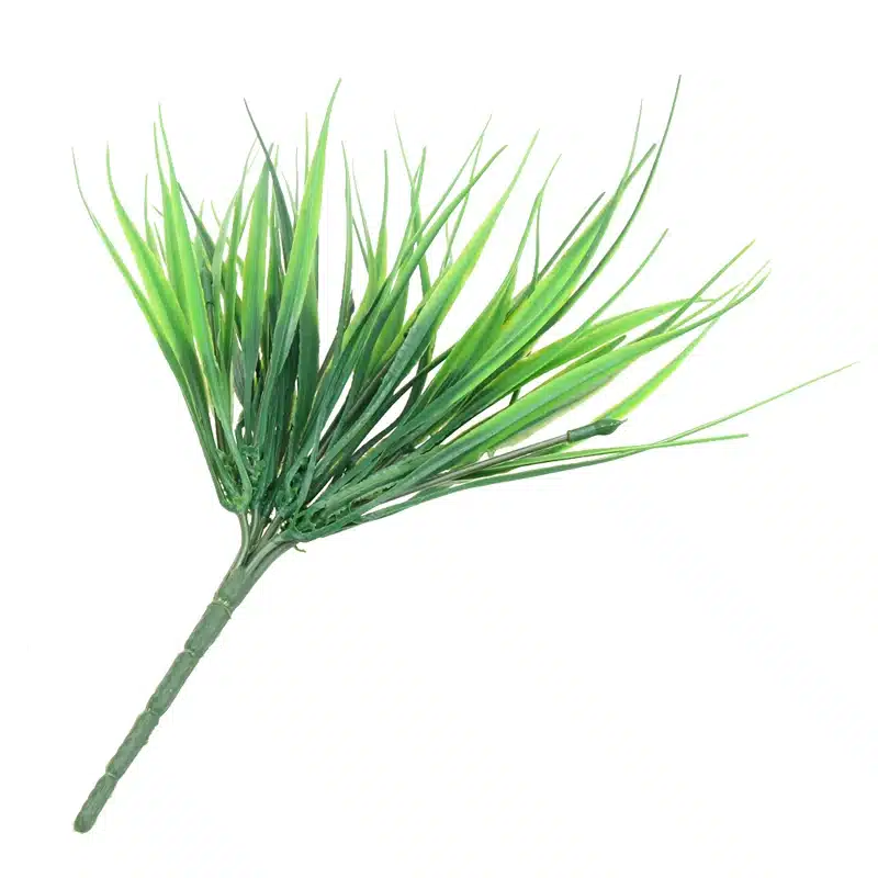 10Pcs Artificial Plants Green Grass Plastic Plant Artificial Grass Desktop Decor Grass for Garden Outdoor Decoration Fake Plants 18
