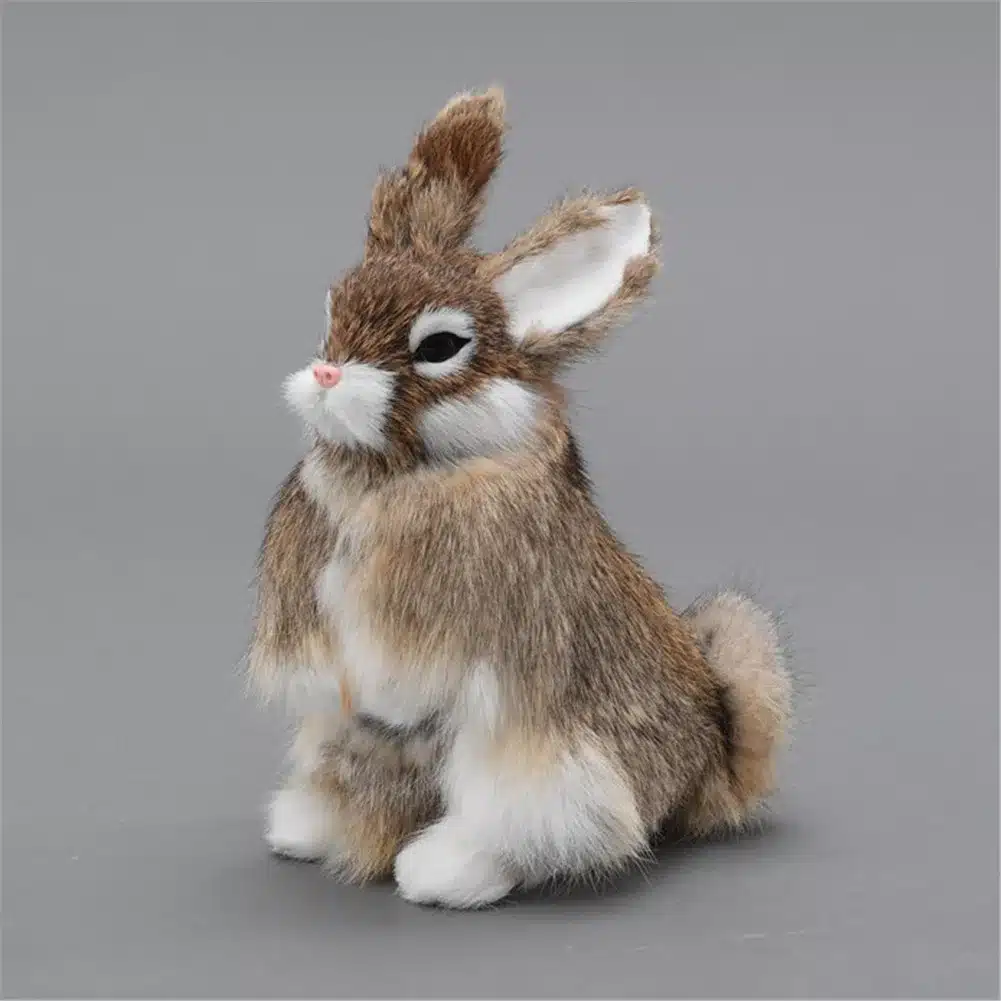 Cute Animal Easter Bunny Simulation Furry Squatting Lifelike Rabbit Christmas Birthday Gifts Home Garden Ornaments Decoration 10