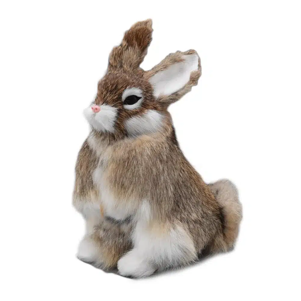 Cute Animal Easter Bunny Simulation Furry Squatting Lifelike Rabbit Christmas Birthday Gifts Home Garden Ornaments Decoration 14