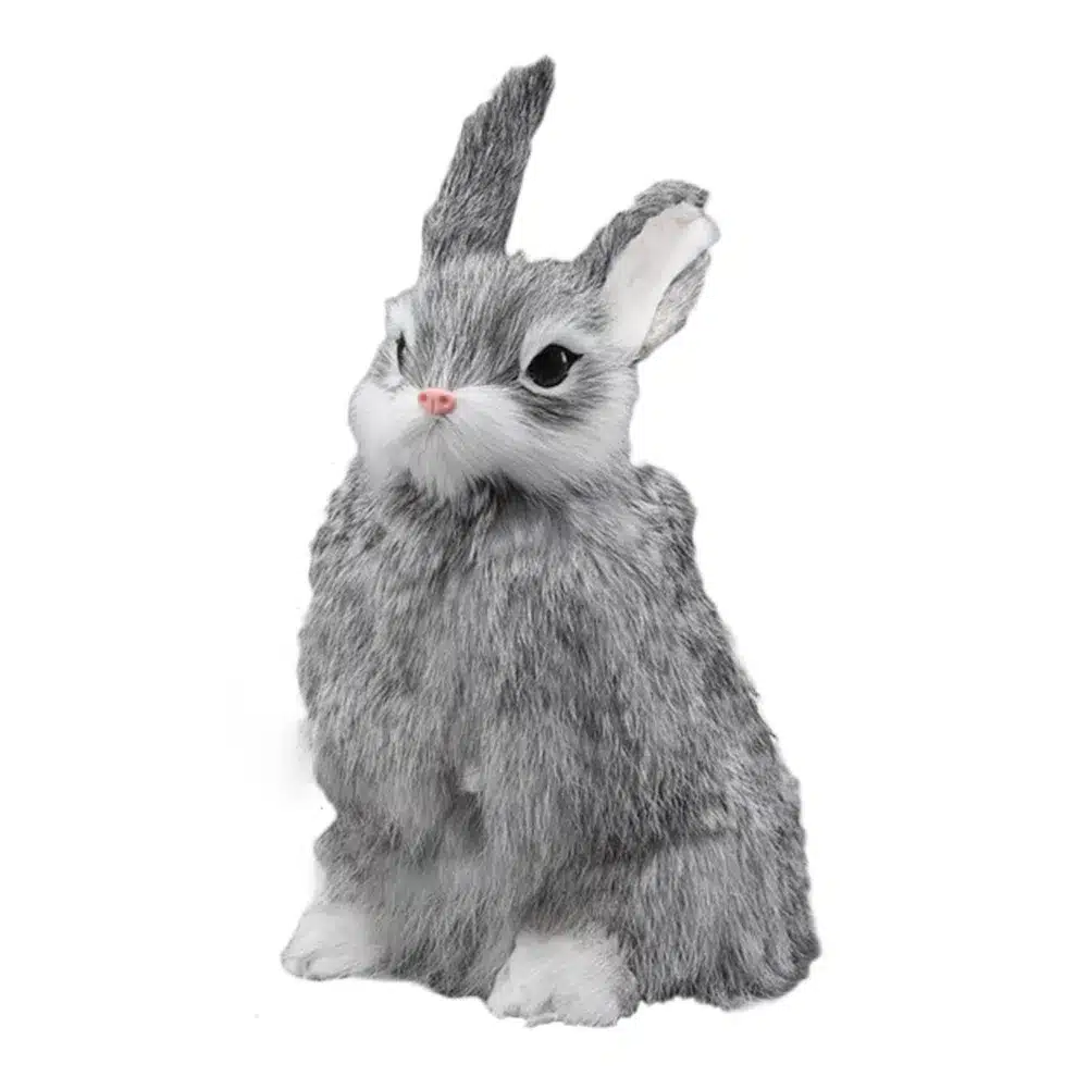 Cute Animal Easter Bunny Simulation Furry Squatting Lifelike Rabbit Christmas Birthday Gifts Home Garden Ornaments Decoration 15