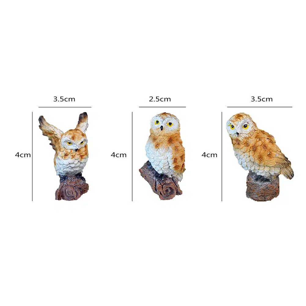 Gardening Decoration Micro-Landscape Mini Simulated Owl Model Garden Ornaments Garden Yard Stand Animal Miniature 11