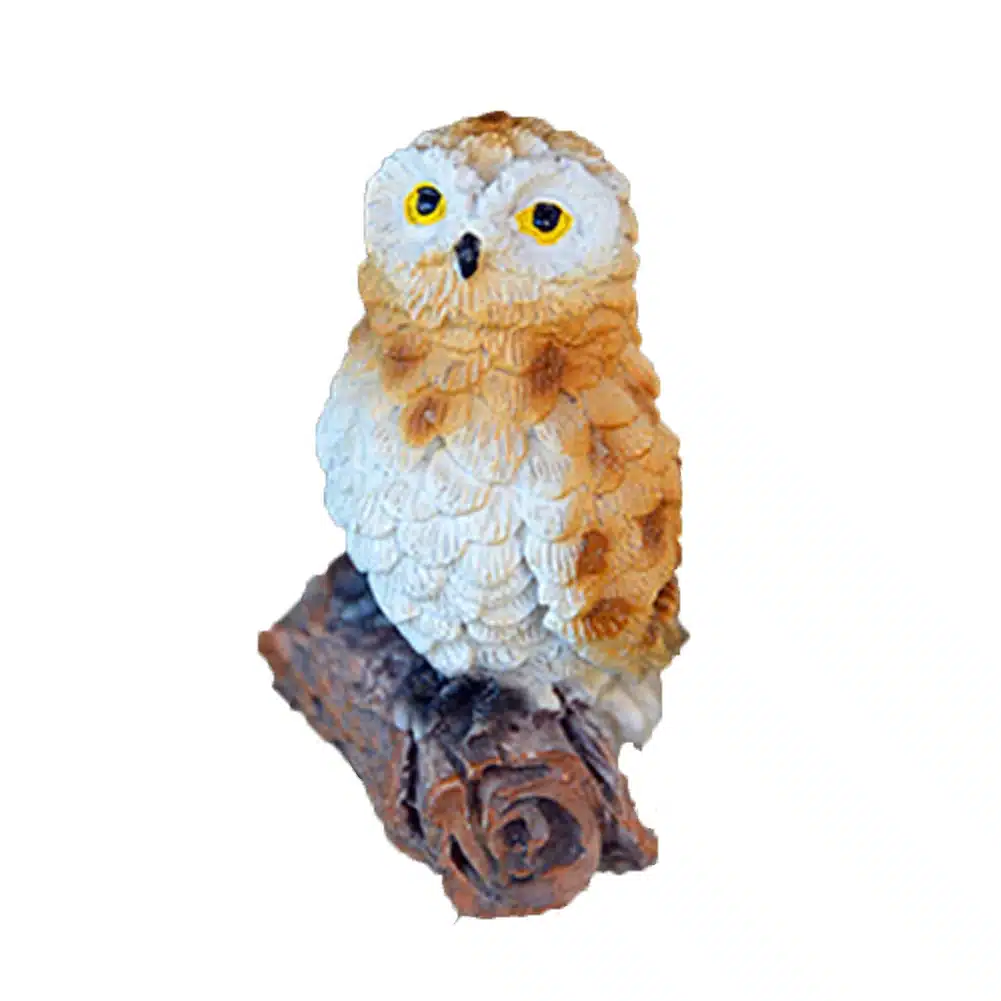 Gardening Decoration Micro-Landscape Mini Simulated Owl Model Garden Ornaments Garden Yard Stand Animal Miniature 12