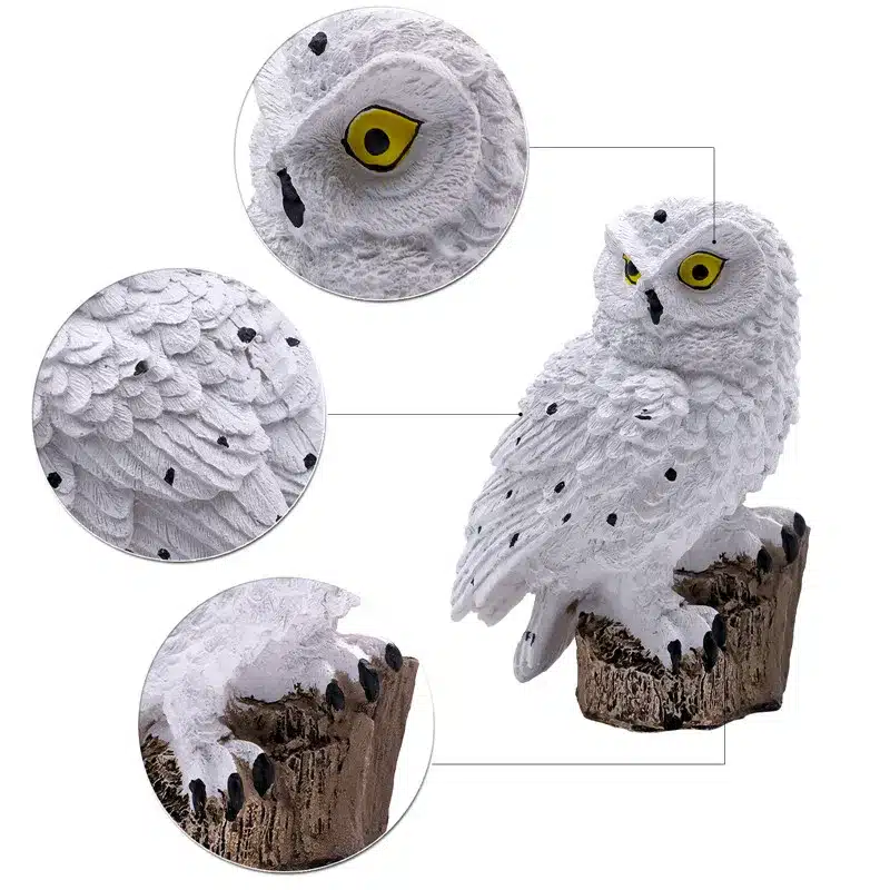 2PCS Owl Solar Light Fake Owl Night On and Sunrise Off Waterproof Outdoor Solar Powered LED Path Lawn Yard Garden Lamps 13