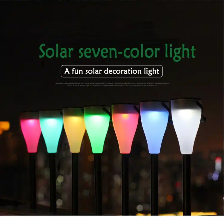 TAMPROAD LED Seven Colors Solar Lawn Lamp Outdoor Plug Garden Lamp Waterproof Landscape Lights garden lights outdoor solar light 11