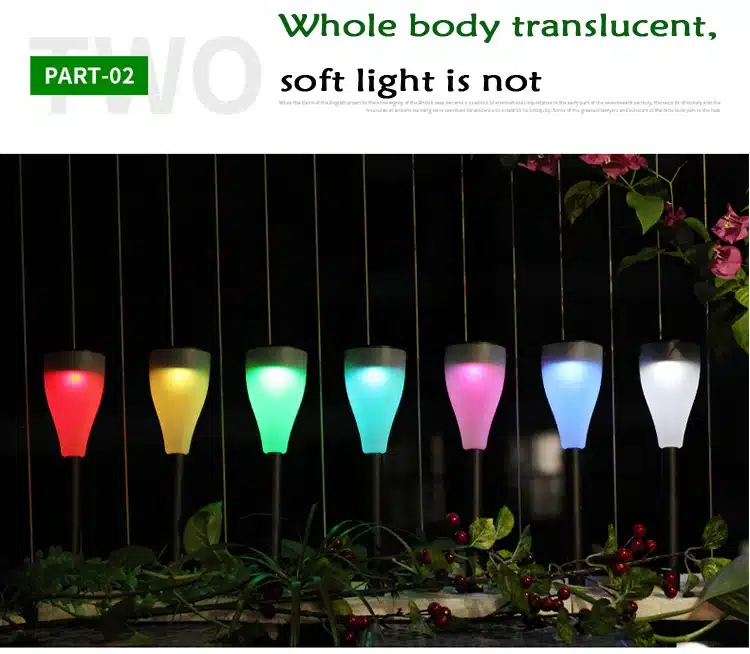 TAMPROAD LED Seven Colors Solar Lawn Lamp Outdoor Plug Garden Lamp Waterproof Landscape Lights garden lights outdoor solar light 14