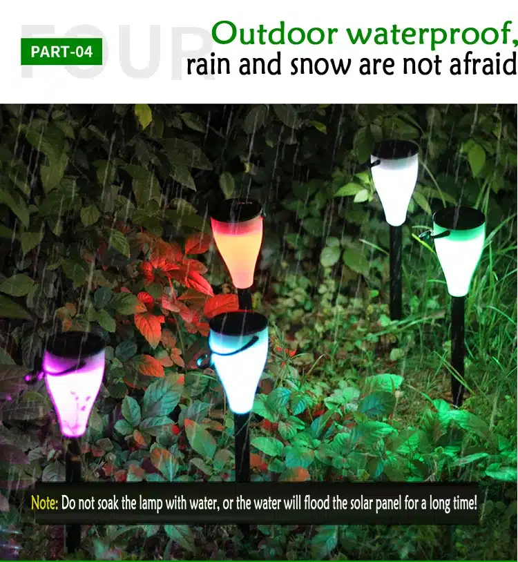 TAMPROAD LED Seven Colors Solar Lawn Lamp Outdoor Plug Garden Lamp Waterproof Landscape Lights garden lights outdoor solar light 17