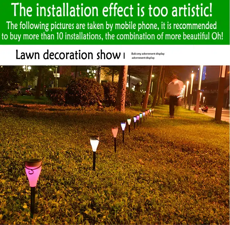 TAMPROAD LED Seven Colors Solar Lawn Lamp Outdoor Plug Garden Lamp Waterproof Landscape Lights garden lights outdoor solar light 18