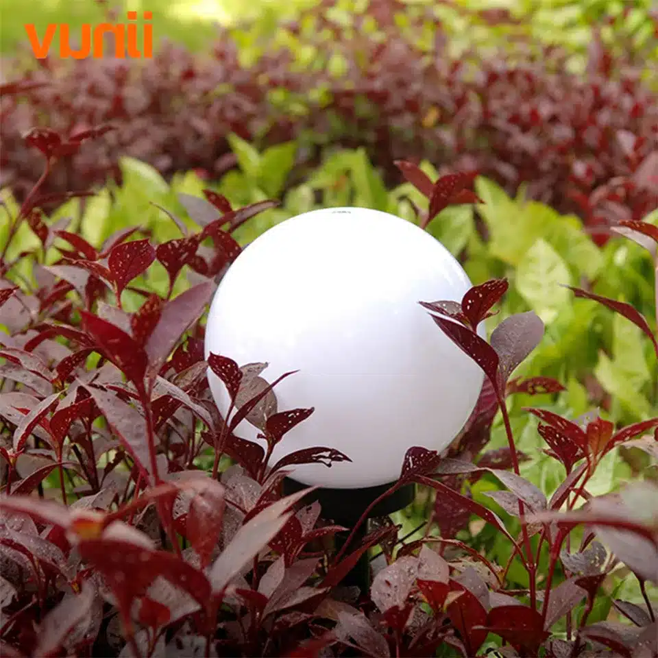 Vunji IP65 LED Solar Garden Ball Light Solar Powered Lawn Lamp with Light sensor for Path Garden Outdoor Holiday Deco 13