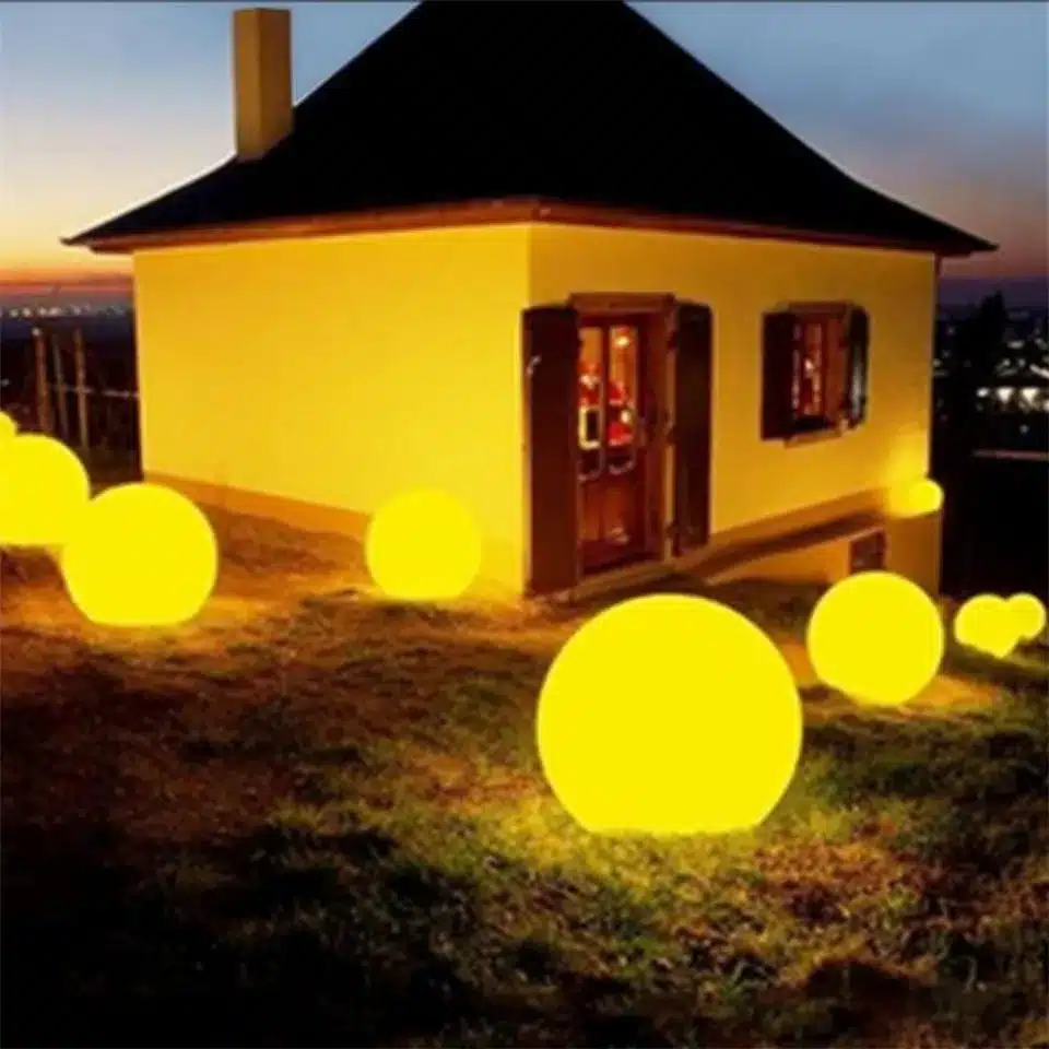 Vunji IP65 LED Solar Garden Ball Light Solar Powered Lawn Lamp with Light sensor for Path Garden Outdoor Holiday Deco 23