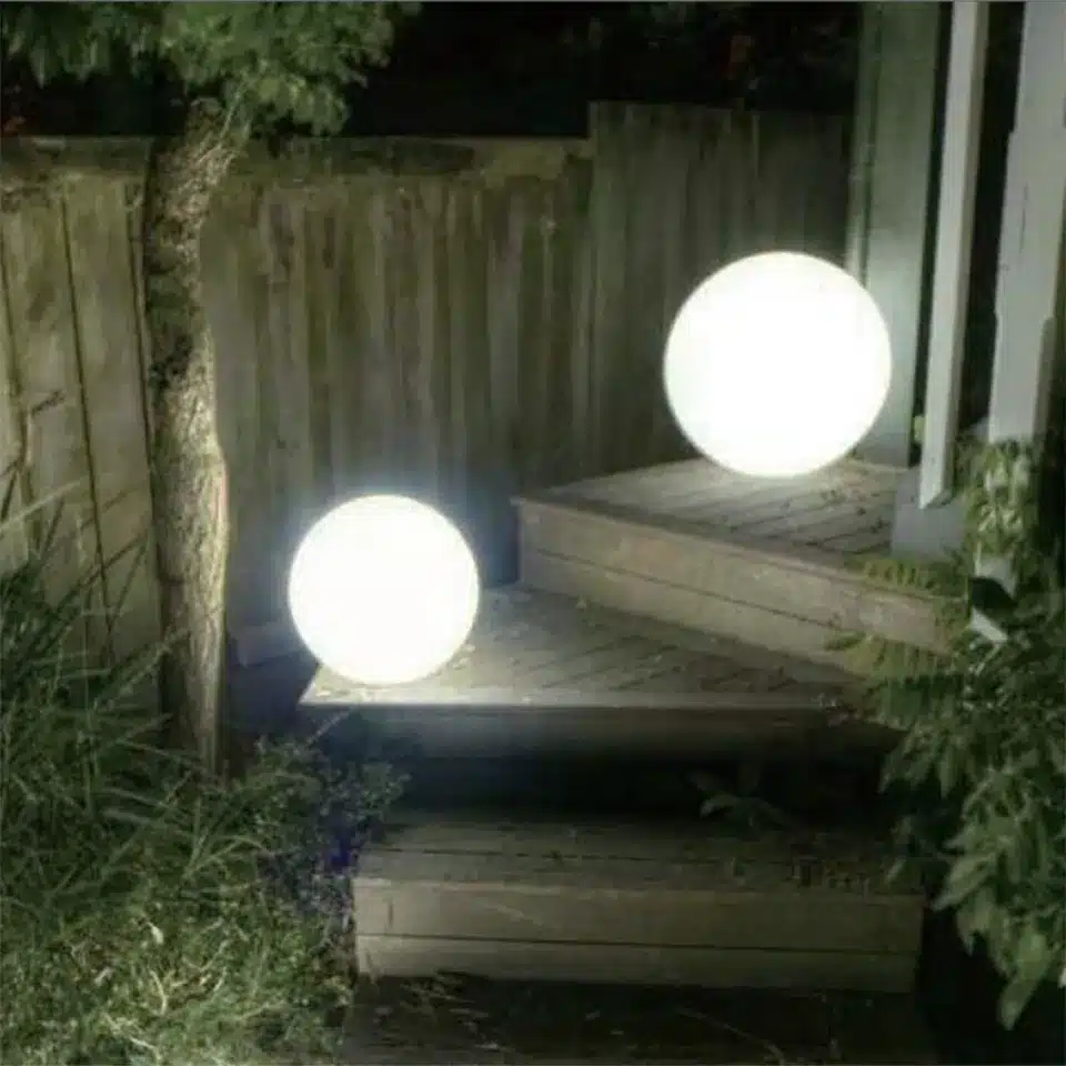 Vunji IP65 LED Solar Garden Ball Light Solar Powered Lawn Lamp with Light sensor for Path Garden Outdoor Holiday Deco 26