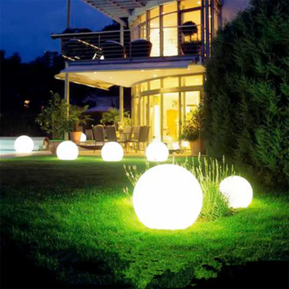 Vunji IP65 LED Solar Garden Ball Light Solar Powered Lawn Lamp with Light sensor for Path Garden Outdoor Holiday Deco 29
