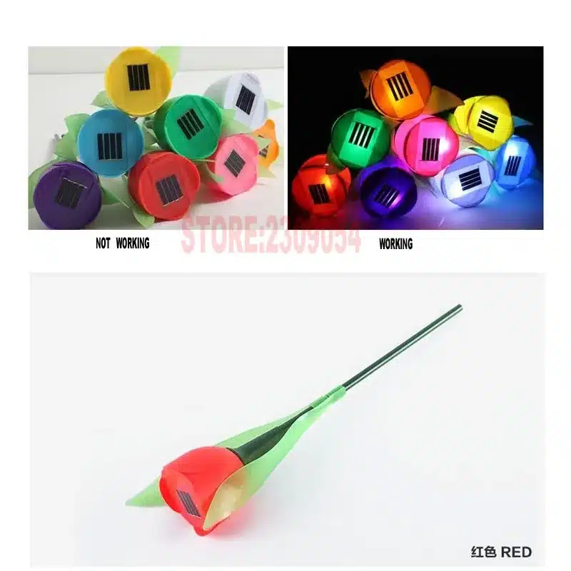 4PCS/Lot Waterproof IP65 Outdoor Garden Lawn Light Solar Tulip Flower Light Powered LED Lawn Lamps Flower Lamp Drop Shipping 11