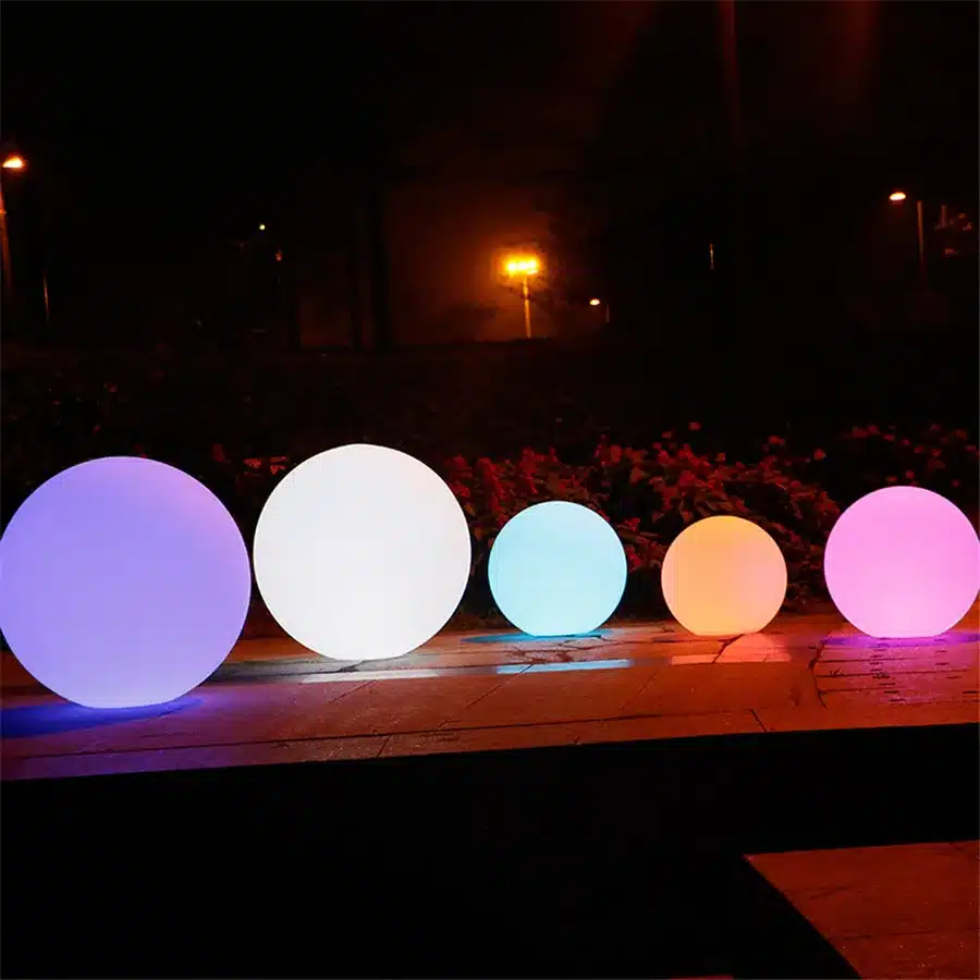 Rechargeable Remote Control RGB Colorful LED Floating Ball illuminated swimming pool ball light IP68 Outdoor Garden Light 12