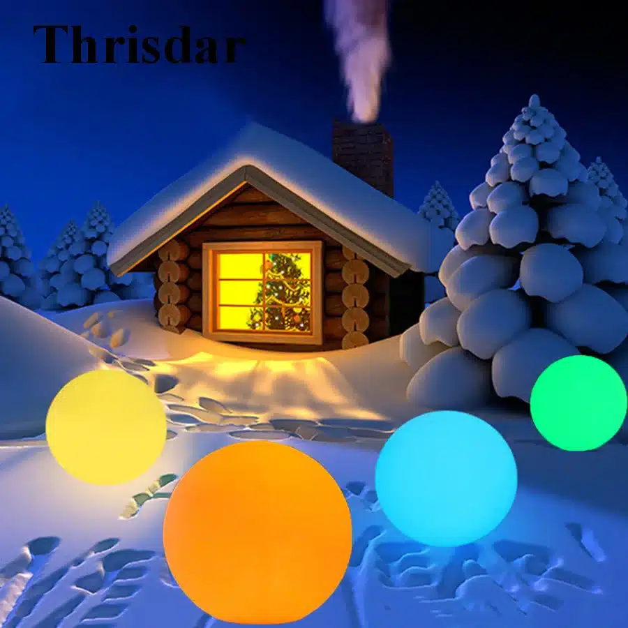 Rechargeable Remote Control RGB Colorful LED Floating Ball illuminated swimming pool ball light IP68 Outdoor Garden Light 13