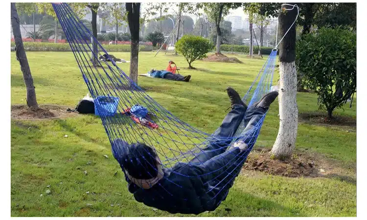 Portable Garden Nylon Hammock swingHang Mesh Net Sleeping Bed hamaca for Outdoor Travel Camping hamak blue green red hamac 18