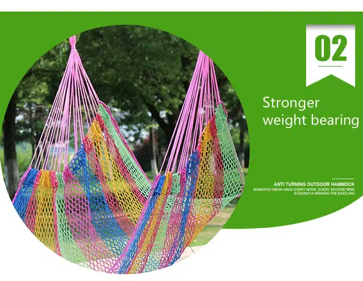 Garden balcony Breathable Ice Mesh Hammock Outdoor Swing Chair Indoor Safety Portable Lightweight Patio Swings with pillow HW04 4