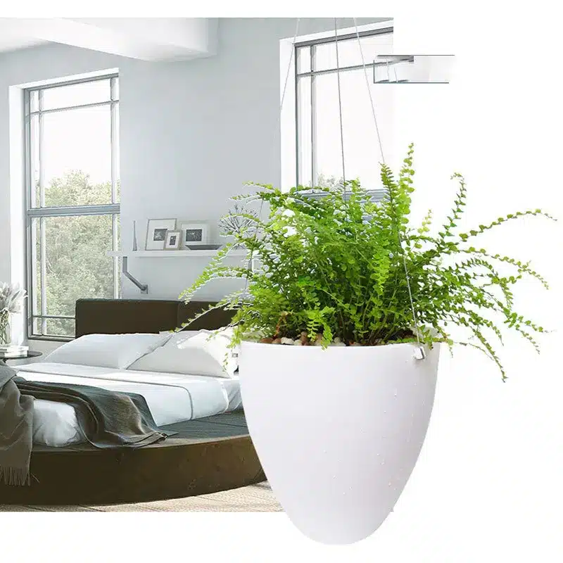 Mini White Lazy Flower Pot Plastic Succulent Plant Pots Water Hanging Pots Watering Garden Pots Planters Home Decoration 11
