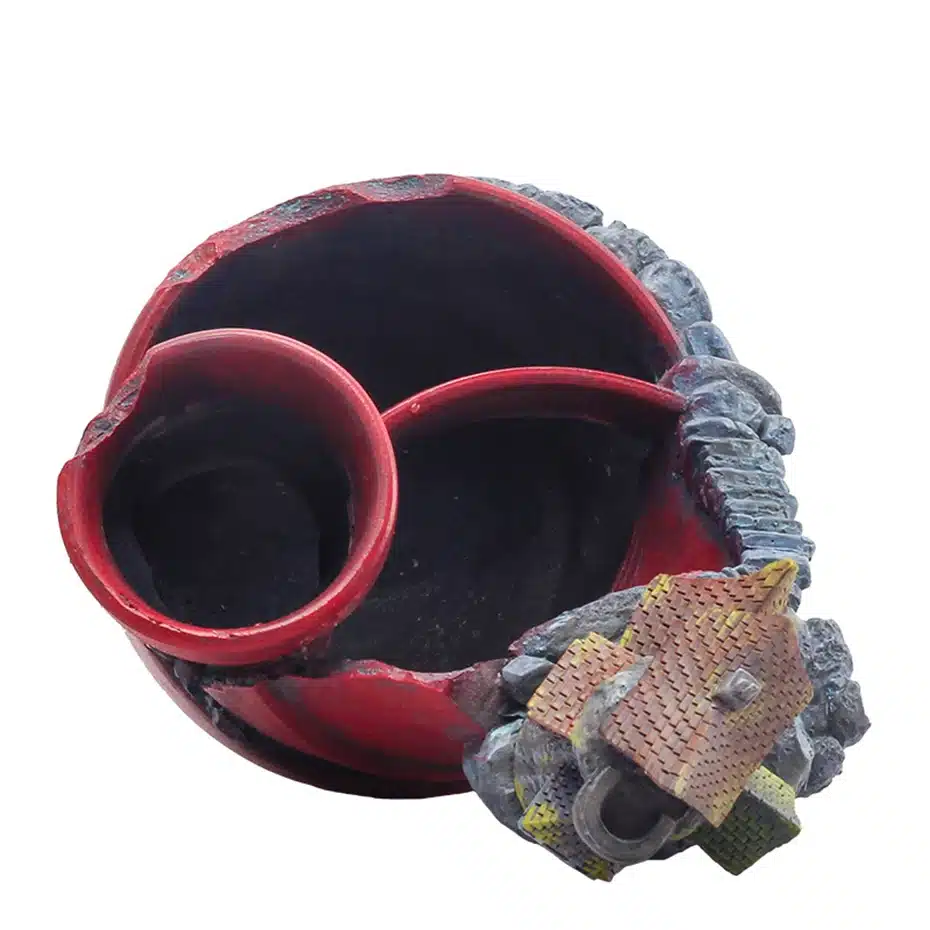 Creative Castle House Shaped Resin Garden Pot New Novelty Bonsai Plant Flower Pot for Rural House Planter Office Desk Decoration 9