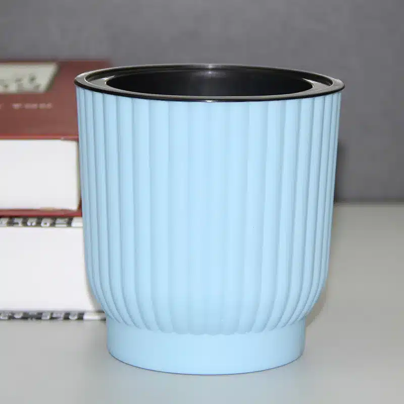 WHISM Plastic Self-watering Flower Pot Indoor Green Plant Pot Desktop Garden Pots Automatic Water Absorption Flower Planter 22