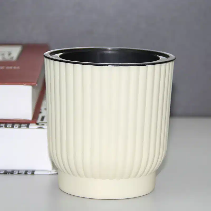 WHISM Plastic Self-watering Flower Pot Indoor Green Plant Pot Desktop Garden Pots Automatic Water Absorption Flower Planter 23