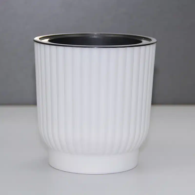 WHISM Plastic Self-watering Flower Pot Indoor Green Plant Pot Desktop Garden Pots Automatic Water Absorption Flower Planter 24