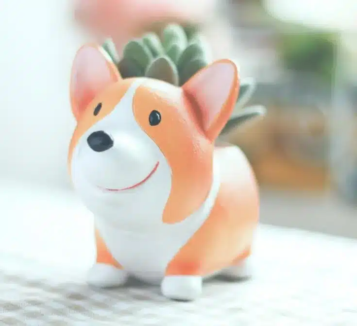 Creative Resin Flowerpot Kawaii Corgi Garden Pots Planters Jardin Bonsai Desk Succulent Flower Pot Can Mix Order Dropshipping 11