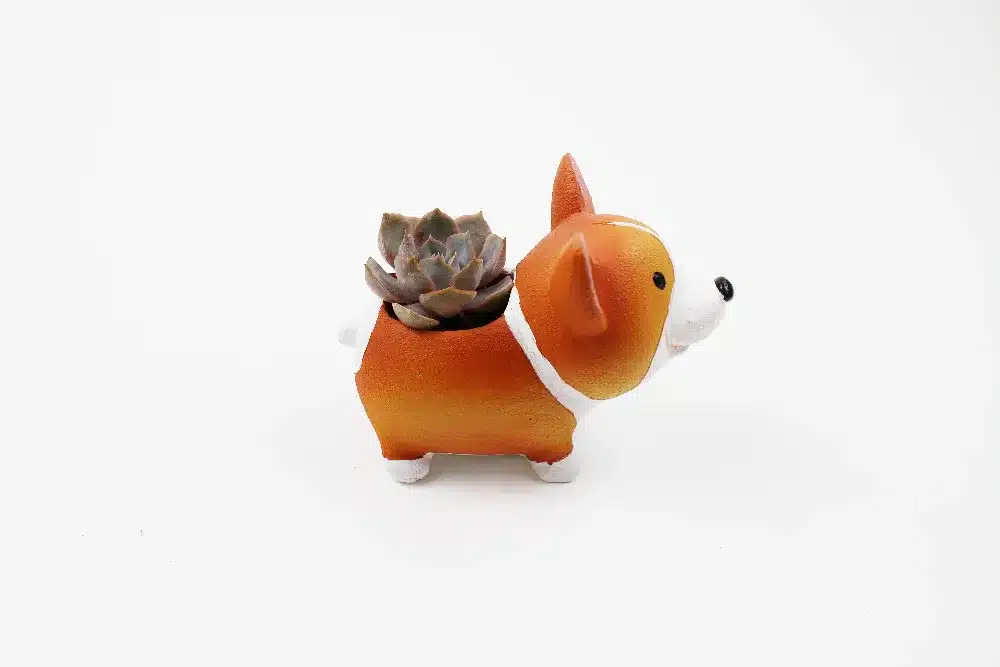 Creative Resin Flowerpot Kawaii Corgi Garden Pots Planters Jardin Bonsai Desk Succulent Flower Pot Can Mix Order Dropshipping 25